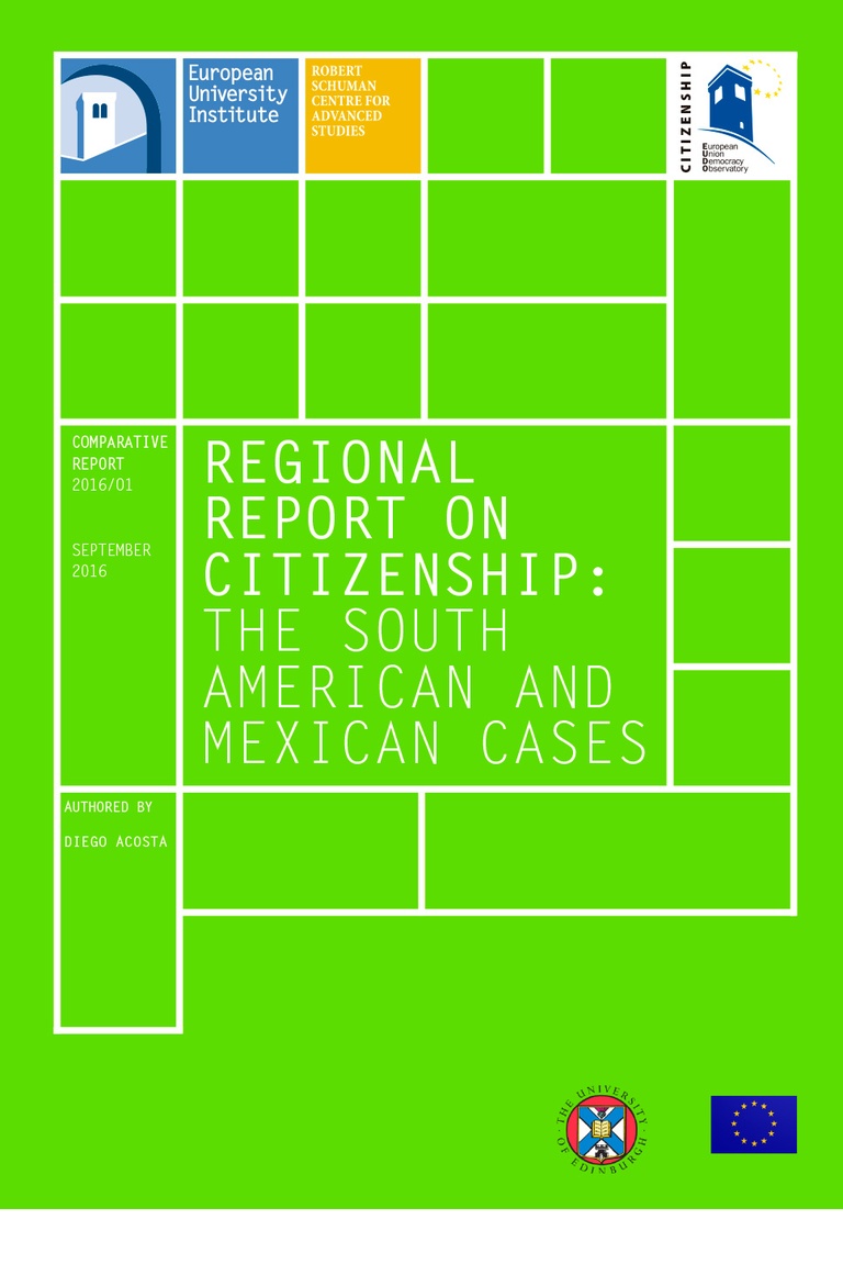 Regional Report on Citizenship: The South American and Mexican Cases