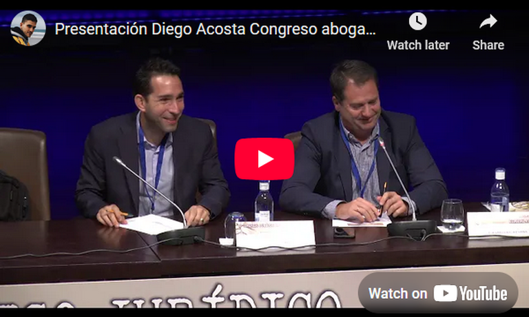Presentación de Diego Acosta en el Congreso de abogacía de Málaga Parte 3