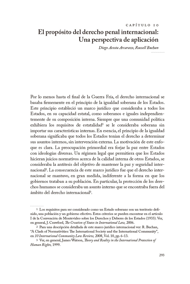 El Propósito del Derecho Penal Internacional Una Perspectiva de Aplicación
