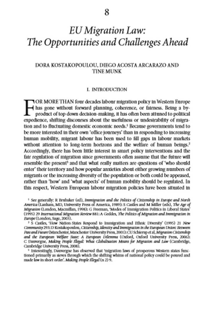 EU Migration Law: Opportunities and Challenges Ahead